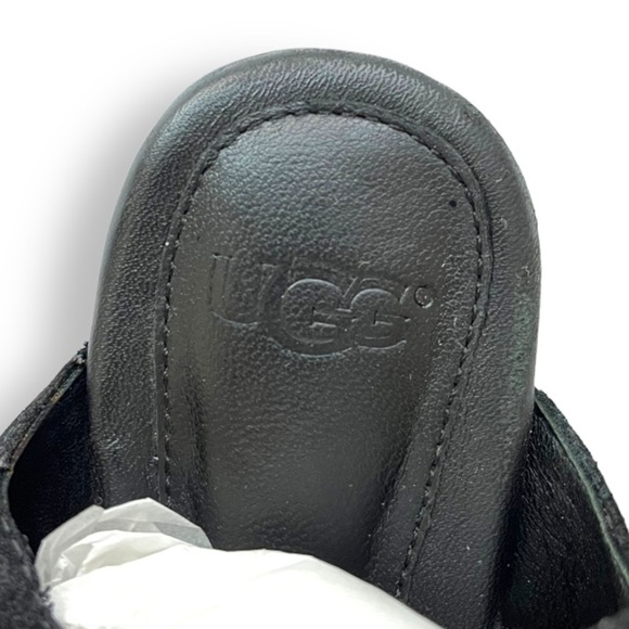 Ugg Lecia Black Suede Leather Tassel Ankle Wrap Gladiator Sandals - Picture 12 of 16